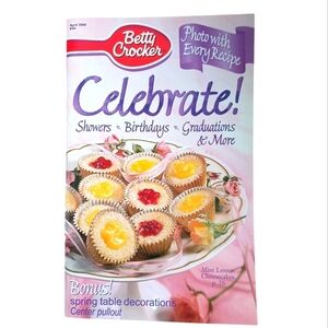 Betty Crocker Celebrate! Party Showers Graduations Vintage April 2000 Magazine